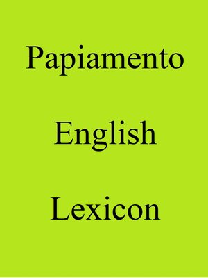 cover image of Papiamento English Lexicon